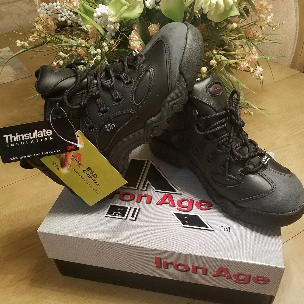 Mens steel toe work shoes